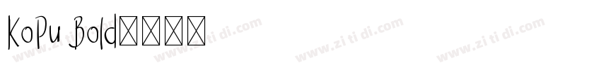 KoPu Bold字体转换